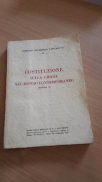 costituzione della chiesa nel mondo contemporaneo schema13