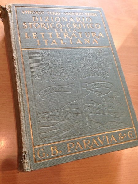 dizionario storico critico della letteratura italiana