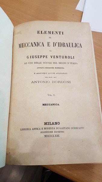 Elementi di meccanica e idraulica vol. I° Meccanica