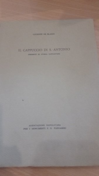 il cappuccio di s. antonio aneddoti di storia napoletana