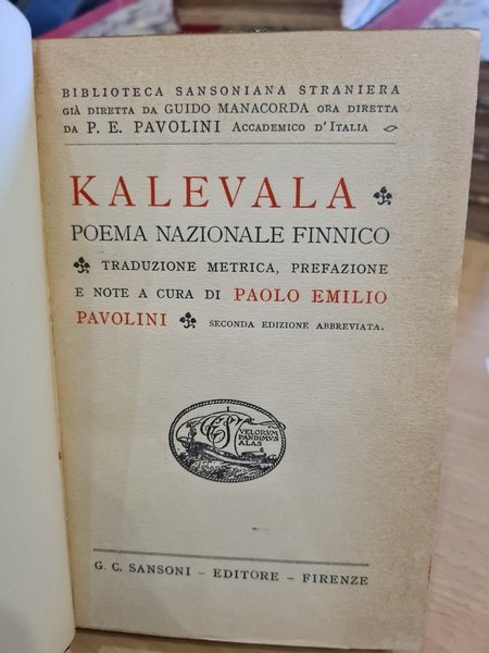 Il Kalevala, poema nazionale finnico