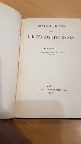 Introduzione allo studio del diritto costituzionale