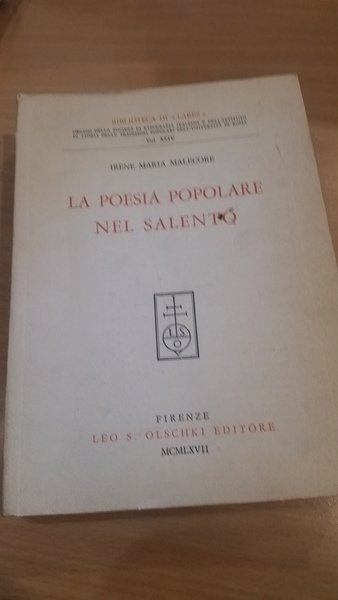 la poesia popolare nel salento