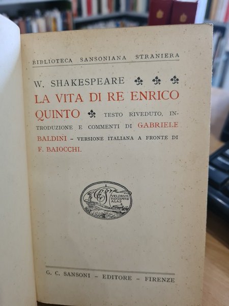 La vita di re Enrico quinto