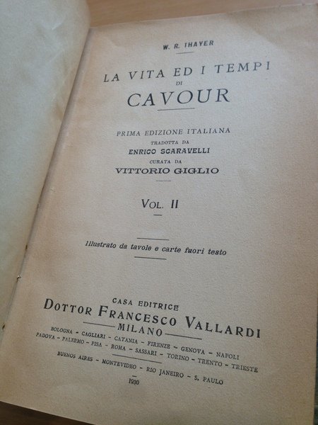 la vita ed i tempi di cavour