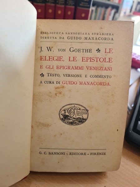 Le Elegie, Le Epistole e gli epigrammi veneziani