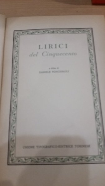 lirici del cinquecento