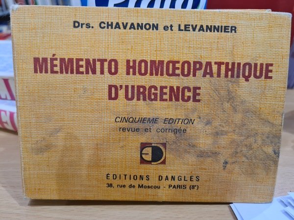 Memento homoeomopathique d'urgence