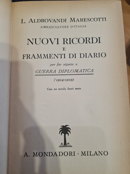 Nuovi ricordi e frammenti di diario per far seguito a …