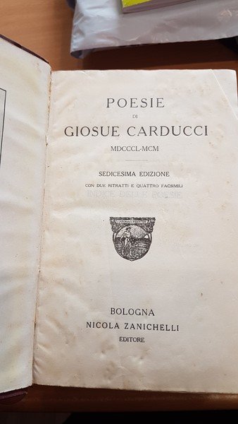 Poesie di Giosue' Carducci 1850-1900