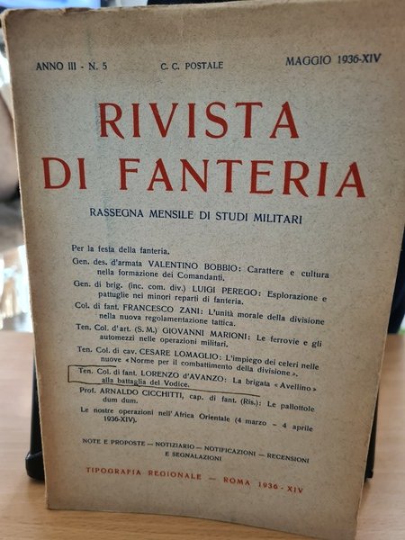 Rivista di Fanteria Anno III N. 5