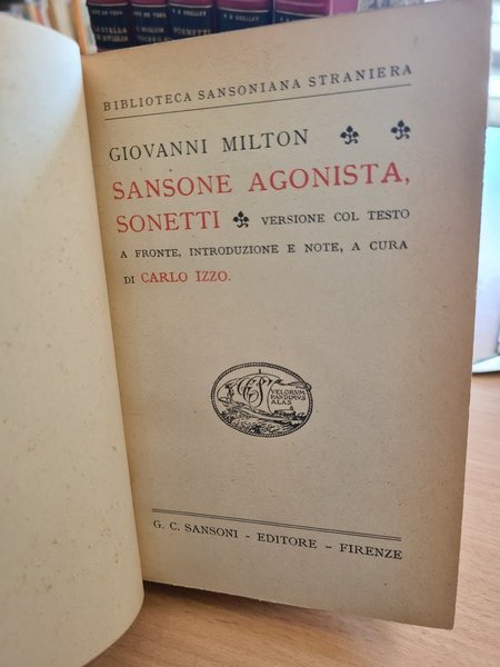 Sansone agonista, sonetti