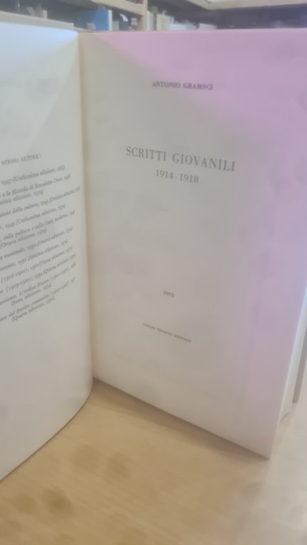 SCRITTI GIOVANILI 1914-1918 - GRAMSCI