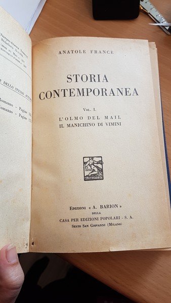 Storia contemporanea vol. I- L'olmo del mail- Il manichino di …