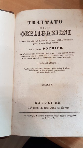 Trattato delle obbligazioni secondo le regole tanto del foro della …