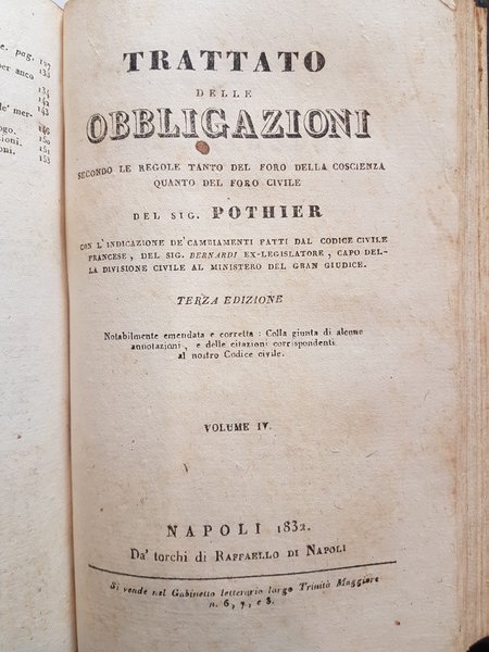 Trattato delle obbligazioni secondo le regole tanto del foro della …