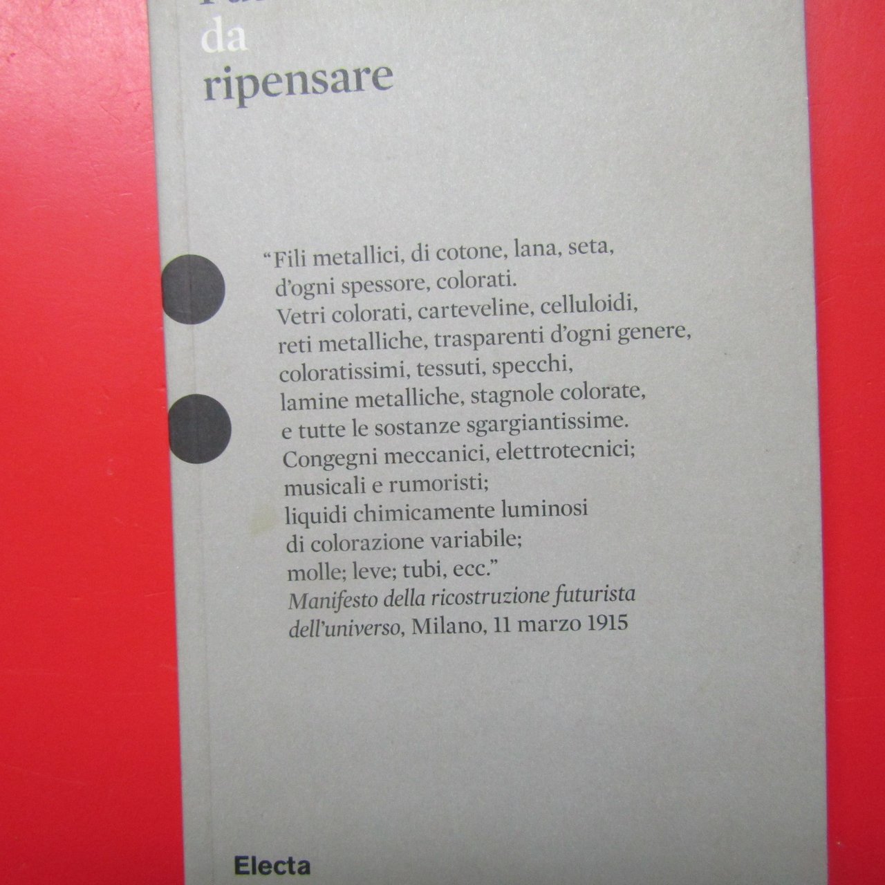 Futurismo da ripensare