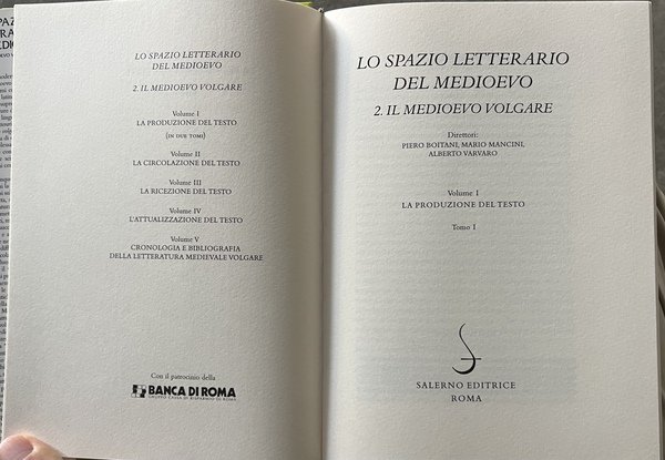 Lo spazio letterario del Medioevo