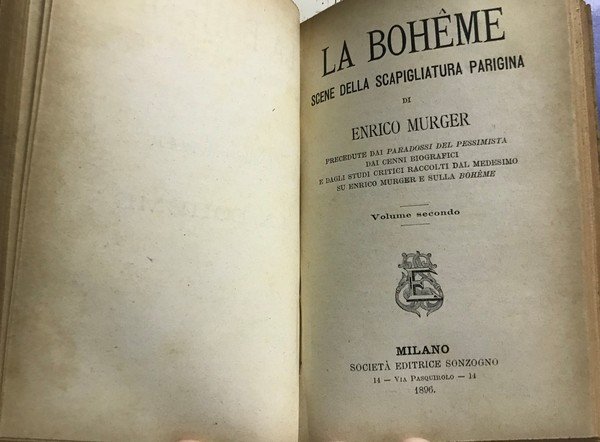 La Bohème Scene della Scapigliatura parigina