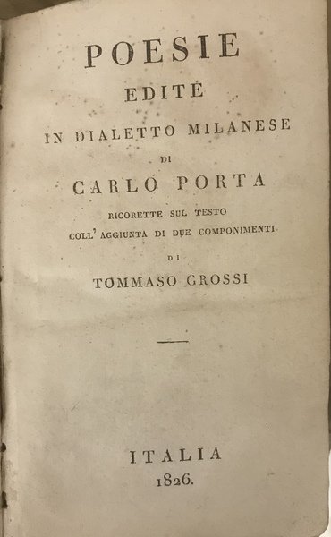 POESIE EDITE IN DIALETTO MILANESE
