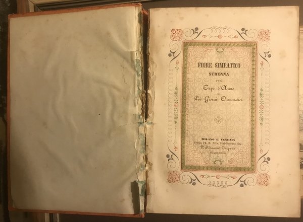 FIORE SIMPATICO. Strenna pel Capo d'Anno e pei Giorni Onomastici. | Immagine Gallery 3