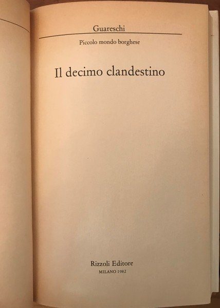 Lo spumarino pallido - Il decimo clandestino