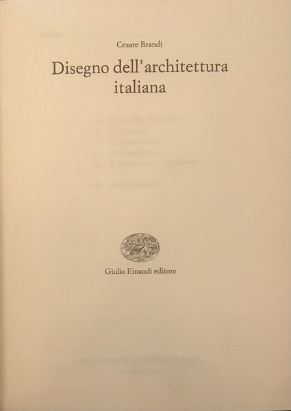 Disegno dell'architettura italiana