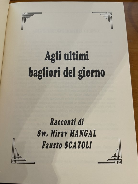 Agli ultimi bagliori del giorno