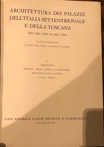 architettura dei palazzi dell'Italia settentrionale e della toscana (3 volumi)