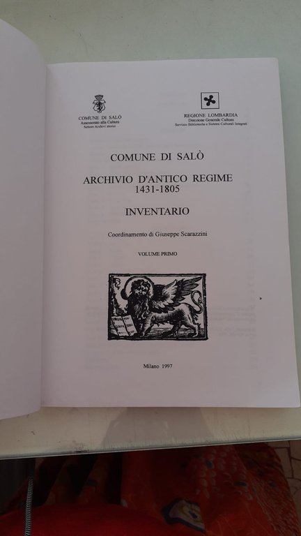 Comune di Salò. Archivio d'antico regime 1431-1805 Inventario. Due volumi | Immagine Gallery 3