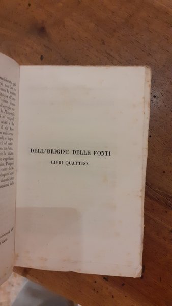 Dell'origine delle fonti