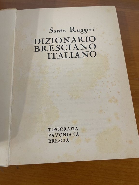 Dizionario Bresciano Italiano