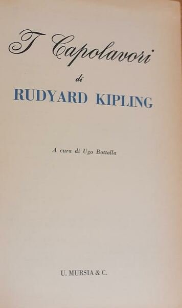 I capolavori di Rudyard Kipling