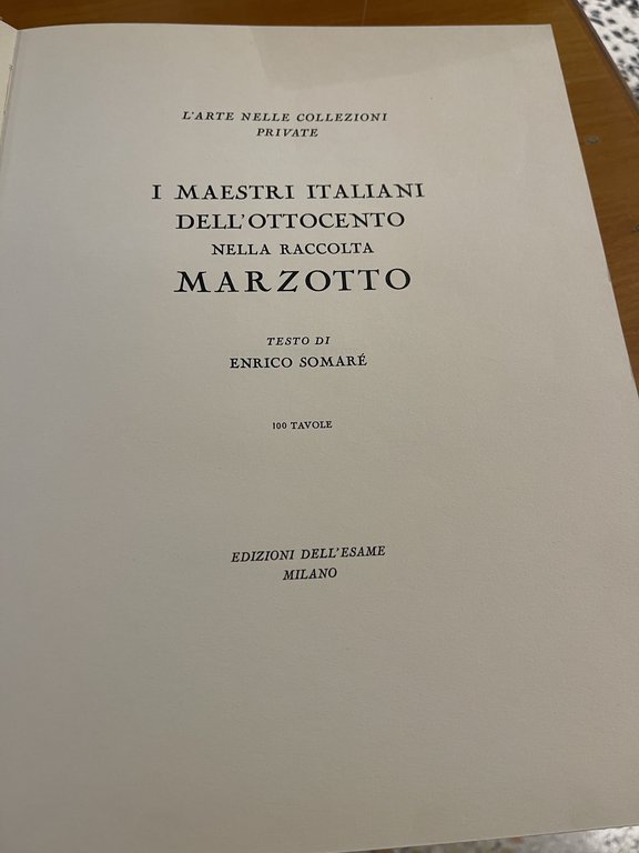 I mestri Italiani dell'Ottocento nella raccolta Marzotto