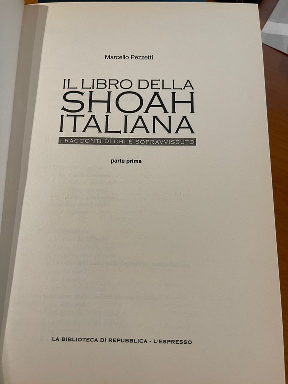 Il libro della Shoah Italiana