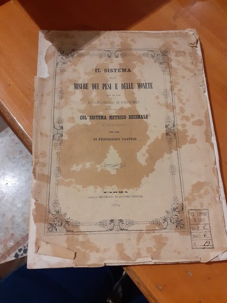 Il sistema delle misure dei pesi e delle monete già …