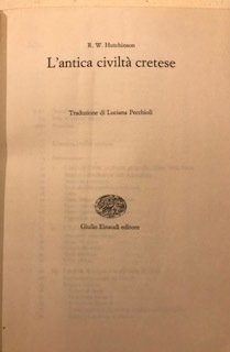 L'antica civiltà Cretese