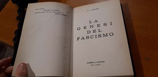 La genesi del fascismo