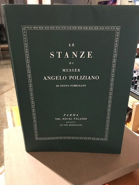 le stanze di messer angelo polizano di nuova pubblicate