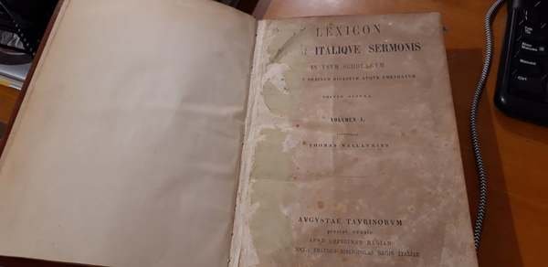 Lexicon. Latini italique sermonis