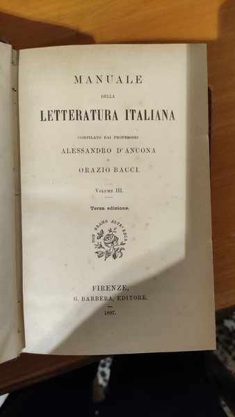 Manuale della letteratura italiana