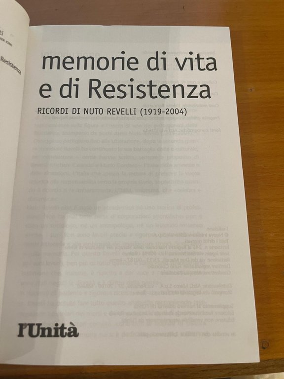 Memorie di vita e di resistenza