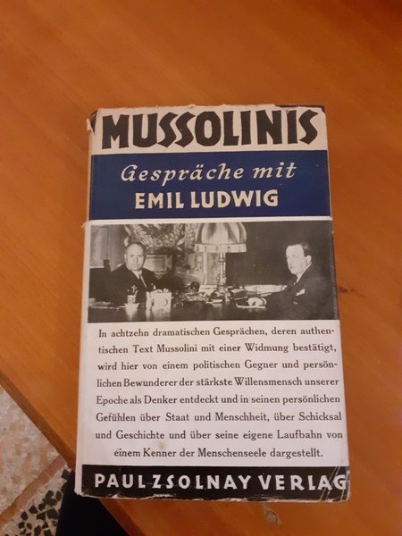 Mussolinis Gesprache mit Emil Ludwig