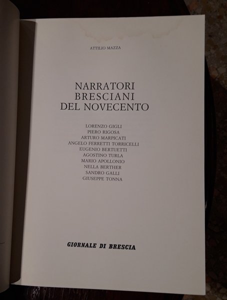 Narratori Bresciani del Novecento