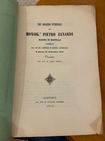 nei solenni funerali di monsig. pietro zanardi vescovo di guastalia