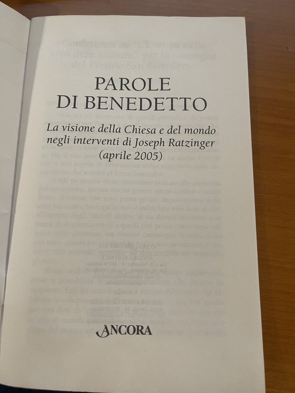 Parole di Benedetto