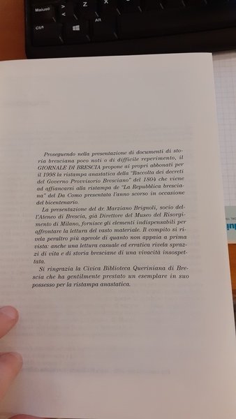 Raccolta dei decreti del Governo Provvisorio Bresciano