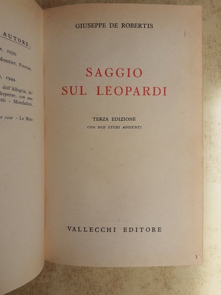 Saggio sul Leopardi