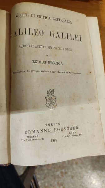 Scrtti di critica letteraria di Galileo Galilei