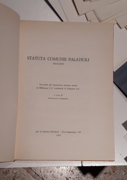 Statuta Comunis Palatioli MCCCCXXV